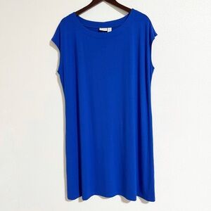 Chicos Cap Sleeve Stretch Knit Tee Shirt Dress